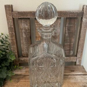 Towle Crystal Whiskey Decanter Beautiful Cut  24% Lead Crystal Poland